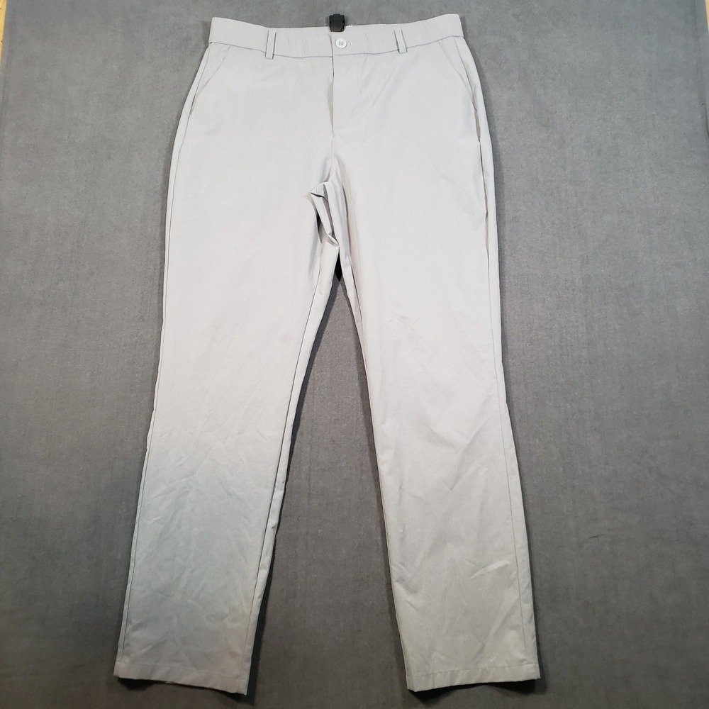 Gradual Golf Pants Mens 32x30 Grey Flat Front‎ Lightweight Performance Trousers
